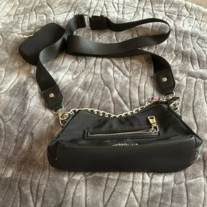 Madden NYC Black and Silver Cross Body